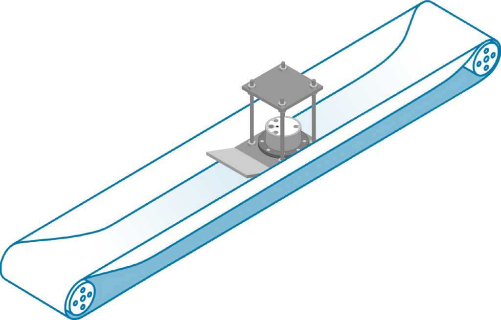 Hydronix Hydro-Mix XT with skid on a conveyor
