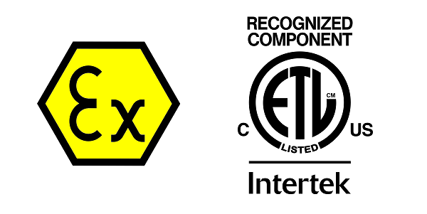 Hydronix EX and ETL logos